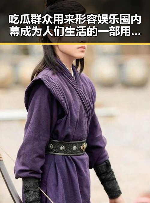 吃瓜群众用来形容娱乐圈内幕成为人们生活的一部用来解码娱乐新闻的评论区